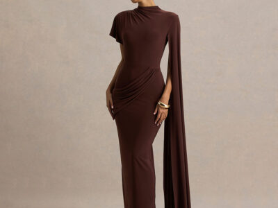 Stylish And Elegant Pleated Ribbon Maxi Dress For Women