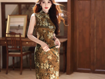 Sleeveless Vintage Chinese-style Dress For Women