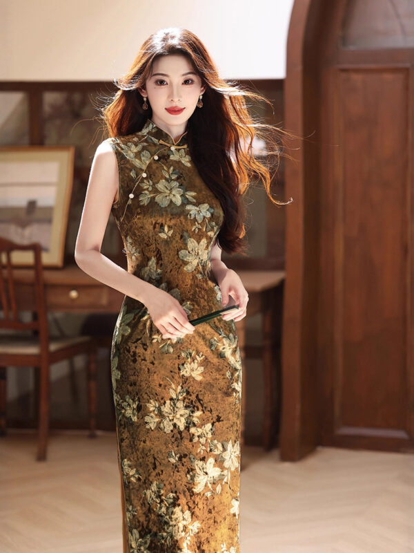 Vintage Oriental Sleeveless Dress