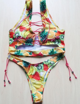 Pineapple Bikini for big boob Women Lace Up Swimwear Thong bikini set two pieces Swimsuit Bathing Suit female - Image 7