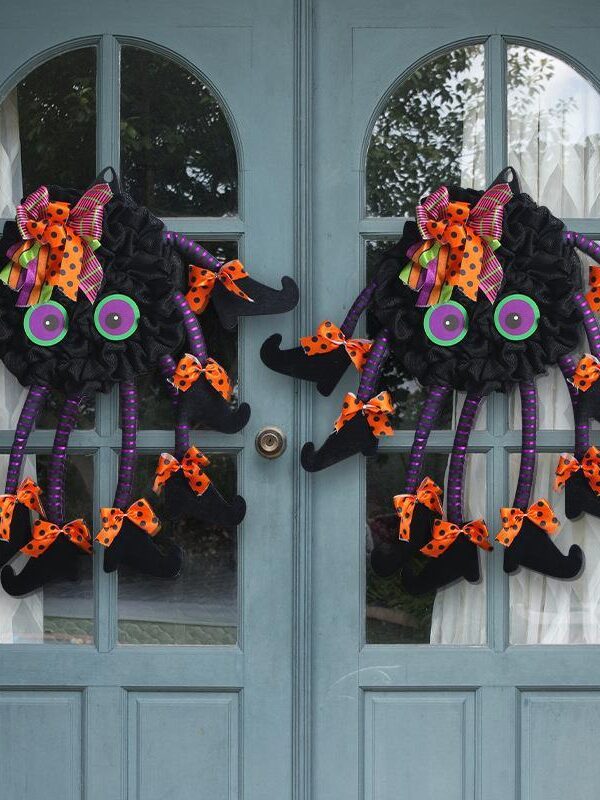 Halloween Giant Spider Door Wreath