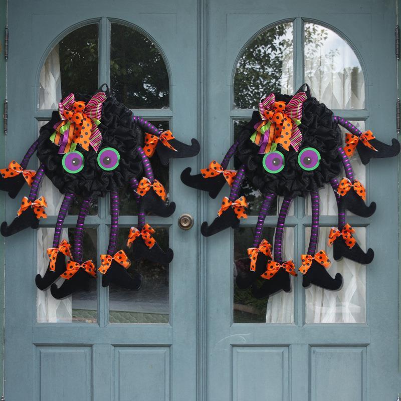 Halloween Giant Spider Door Wreath