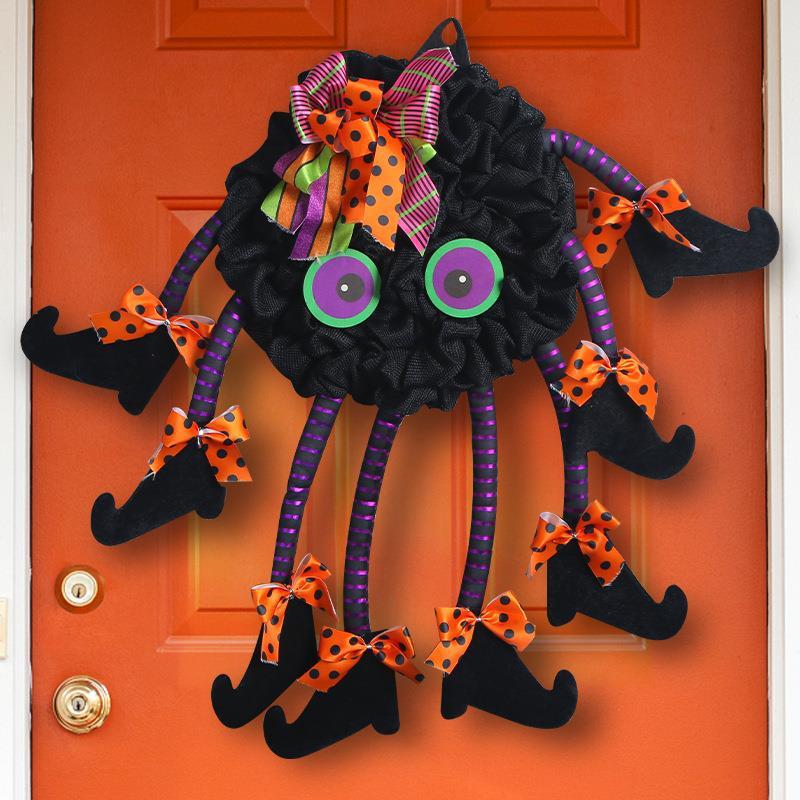 Halloween Giant Spider Door Wreath - Image 4
