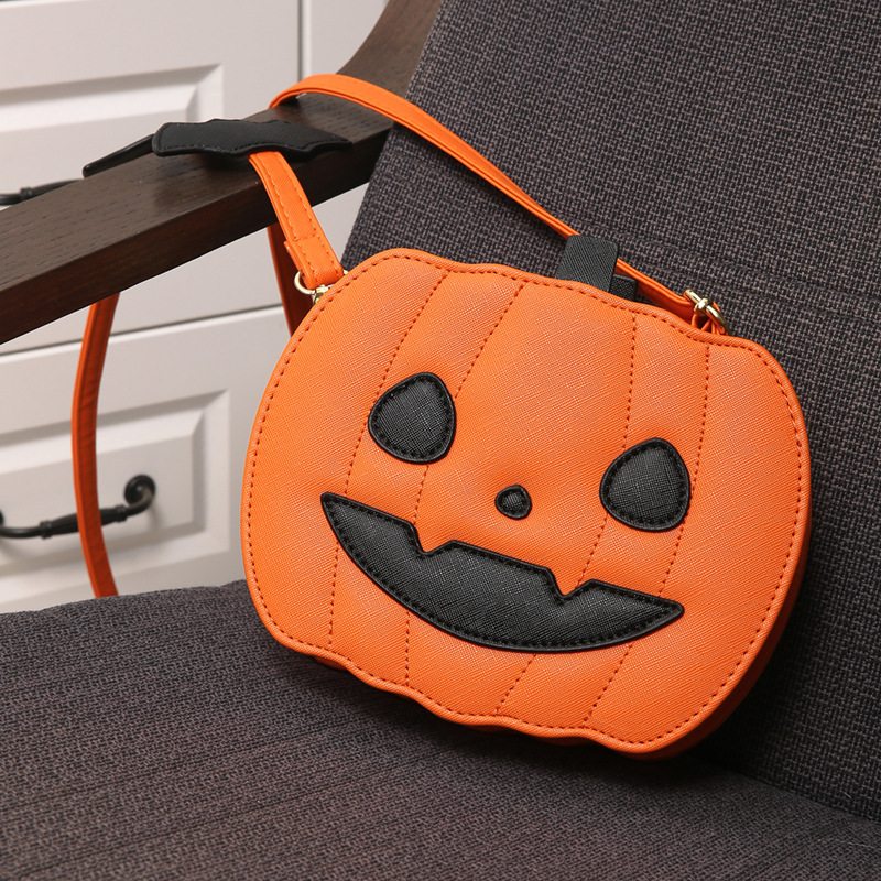 Halloween Pumpkin Bat Crossbody Bag - Image 8