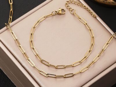 Stainless Steel Flat-wire Long Cross Chain Necklace