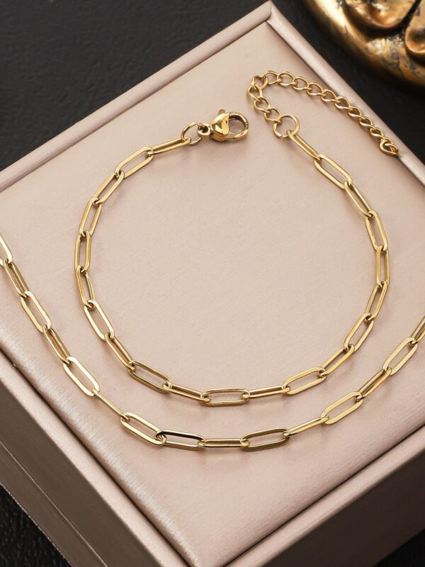 Stainless Steel Flat-wire Long Cross Chain Necklace
