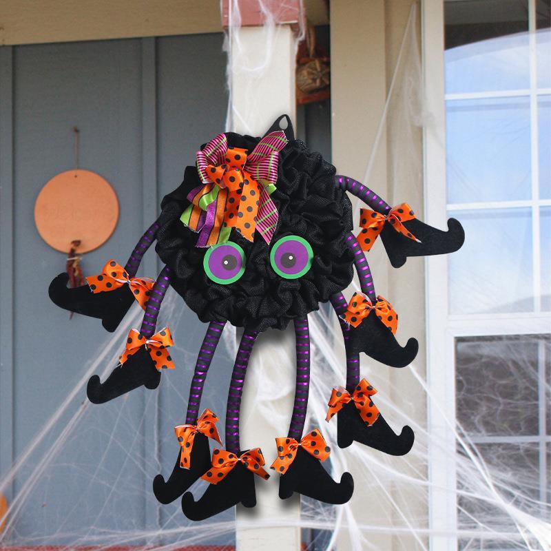 Halloween Giant Spider Door Wreath - Image 3