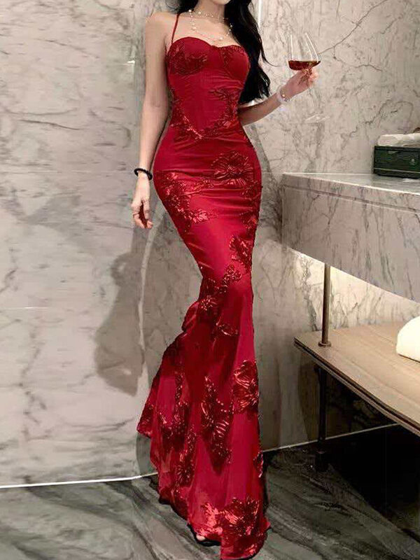 Strapless Backless Sheath Maxi Dress