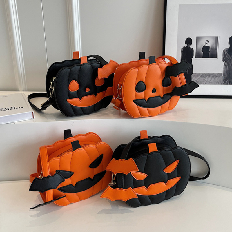 Halloween Pumpkin Bat Crossbody Bag - Image 10