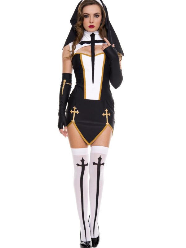 Sexy Nun Fancy Dress Costume