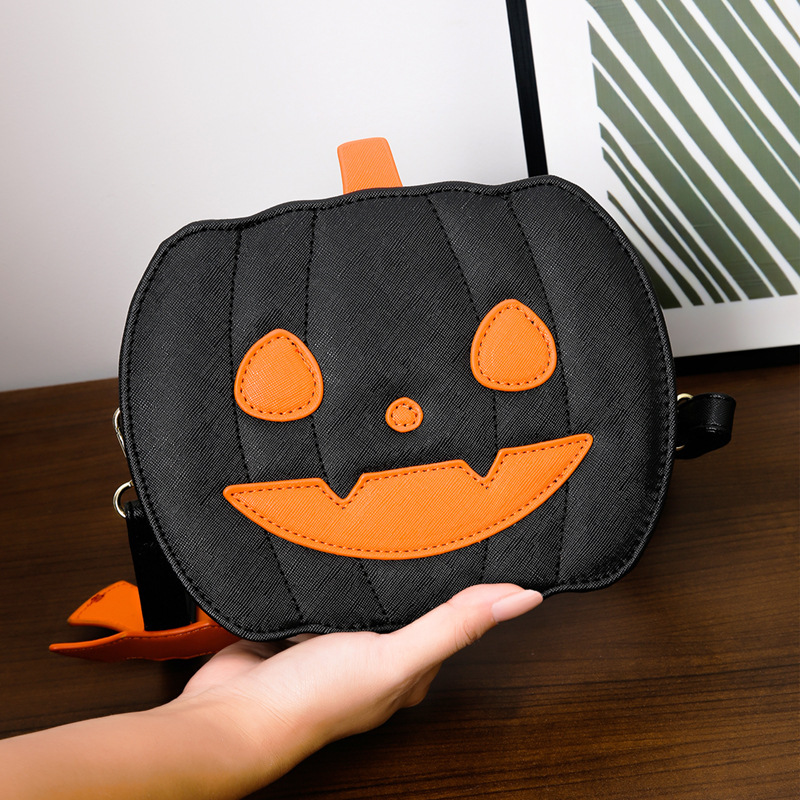Halloween Pumpkin Bat Crossbody Bag - Image 9