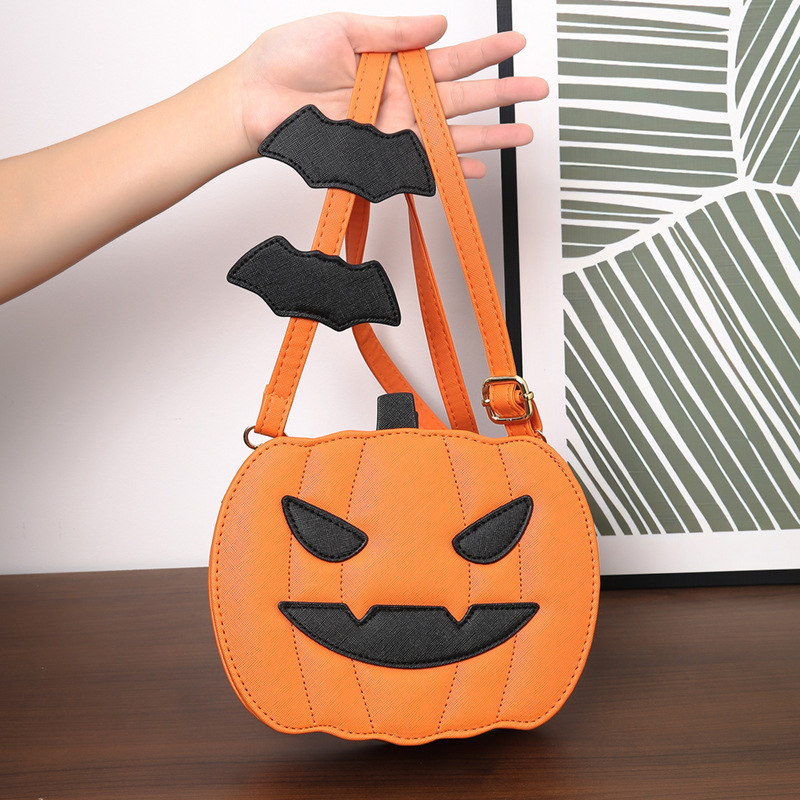 Halloween Pumpkin Bat Crossbody Bag - Image 7