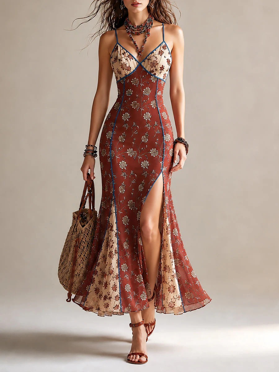 Elegant Fishtail Mesh Long Dress For Vacation - Image 6