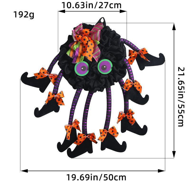 Halloween Giant Spider Door Wreath - Image 6
